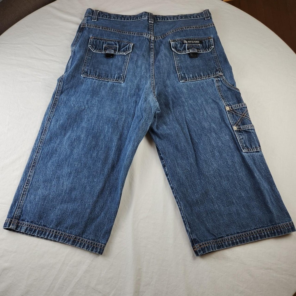 Vintage Guess Jeans Denim Shorts Jorts Baggy Skater 90s Y2K USA Mens 36 Blue